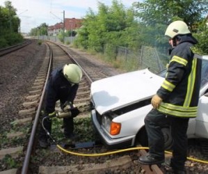 Bahnstrecke gesperrt